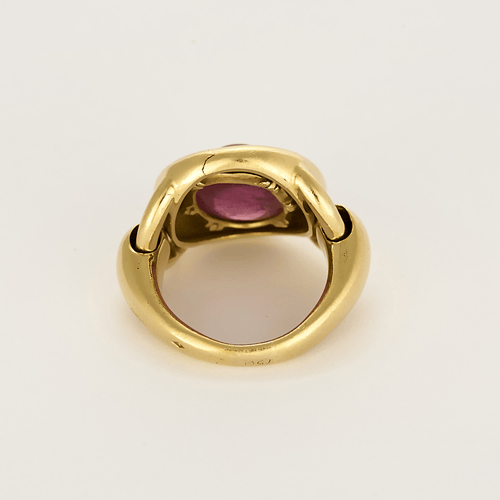 Bague 54,5 POIRAY - Indrani grand modèle- Bague semi-articulée en or jaune et tourmaline 58 Facettes DV27468-43-545-6