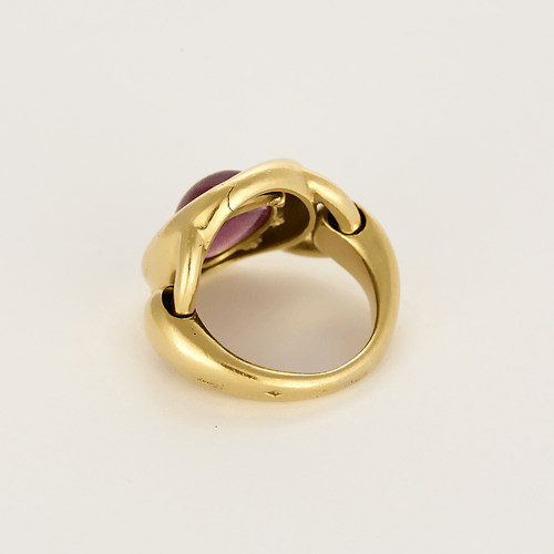 Bague 54,5 POIRAY - Indrani grand modèle- Bague semi-articulée en or jaune et tourmaline 58 Facettes DV27468-43-545-6