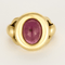 Bague 54,5 POIRAY - Indrani grand modèle- Bague semi-articulée en or jaune et tourmaline 58 Facettes DV27468-43-545-6
