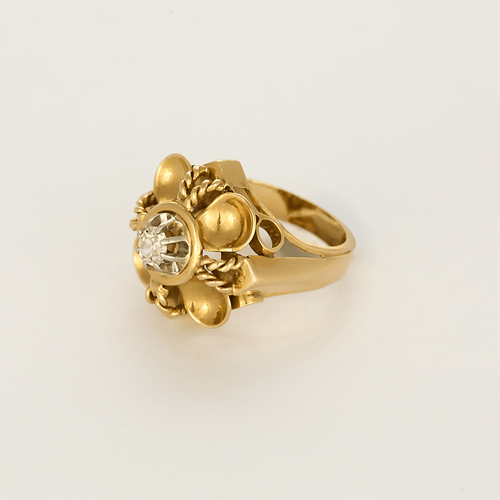 Bague 53 Bague des années 1940 en or jaune et diamant 58 Facettes DV0777-4-53-2