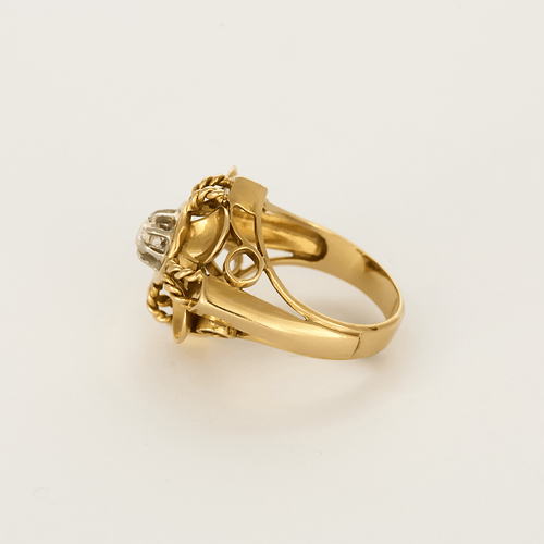 Bague 53 Bague des années 1940 en or jaune et diamant 58 Facettes DV0777-4-53-2