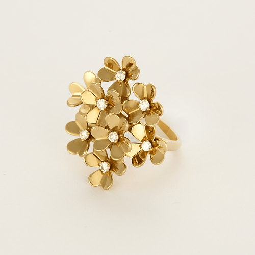 Bague 53 VAN CLEEF & ARPELS -  "Frivole"- Bague or jaune et diamants 58 Facettes DDV26158-5
