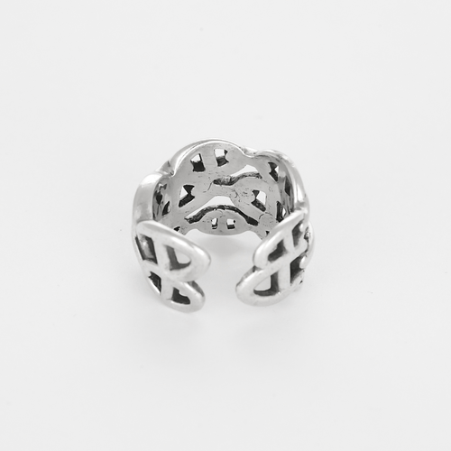 Bague 57 HERMÈS - CHAINE D'ANCRE ENCHAINEE - Grand modèle- Bague en argent 58 Facettes DV27468-24-57-3