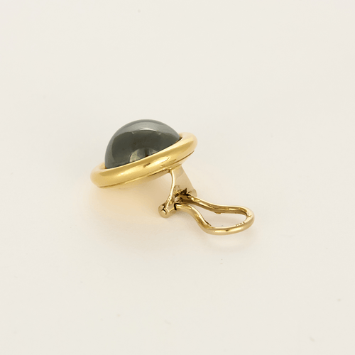 Boucles d'oreilles Paire de boucles d'oreilles en or jaune et hématite 58 Facettes DV11687-5