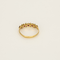Bague 53 Demie alliance en or jaune, rubis et diamants 58 Facettes DV27468-56-53-2