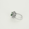 Bague 57 Bague en or gris, émeraude rectangulaire et diamants 58 Facettes DV22972-48-57-3