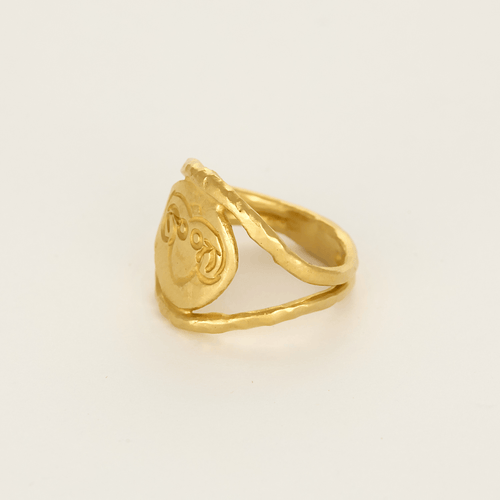 Bague 49 JEAN MAHIE - Collection Zodiaque - Bague Bélier en or jaune 22K 58 Facettes DV0370-6-49-2