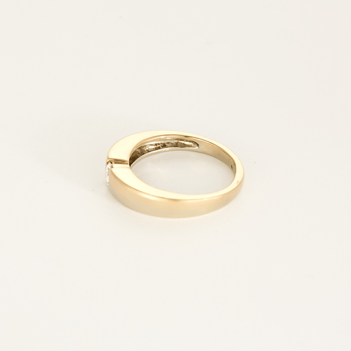 Bague 54 Bague en or jaune, or blanc et diamants 58 Facettes DV0942-6-54-3