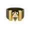 Bague 58 Bague en or jaune, titane et diamants 58 Facettes DV22498-2-58-2