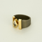 Bague 58 Bague en or jaune, titane et diamants 58 Facettes DV22498-2-58-2