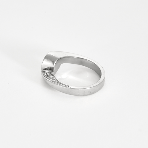 56 Bague en or gris , diamant 1.20 carat environ 58 Facettes DV0315-15-56-3