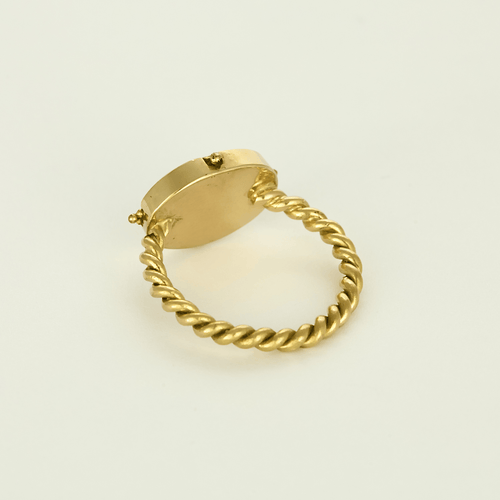 Bague 60 Bague en or jaune et intaille en onyx nicolo 58 Facettes DV0013-36-60-2