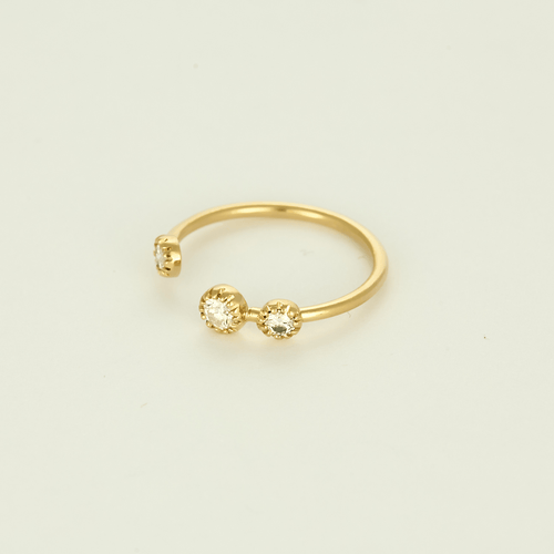 Bague 57 Bague ouverte en or jaune et diamants 58 Facettes DV1838-6-57-3