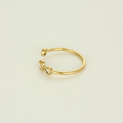 Bague 57 Bague ouverte en or jaune et diamants 58 Facettes DV1838-6-57-3