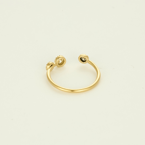 Bague 57 Bague ouverte en or jaune et diamants 58 Facettes DV1838-6-57-3