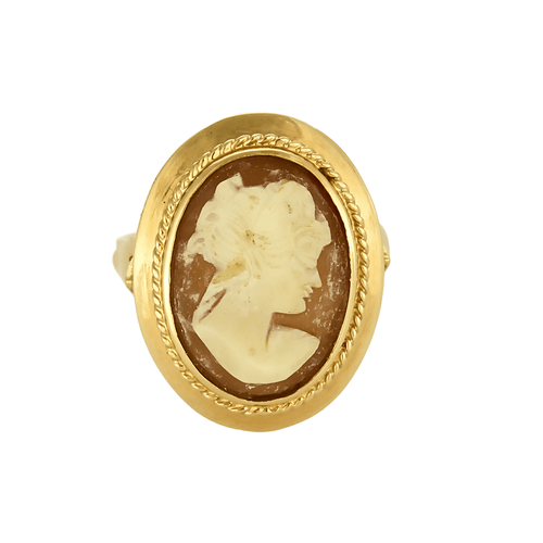 51 Bague or jaune camée coquillage 58 Facettes DV27545-2