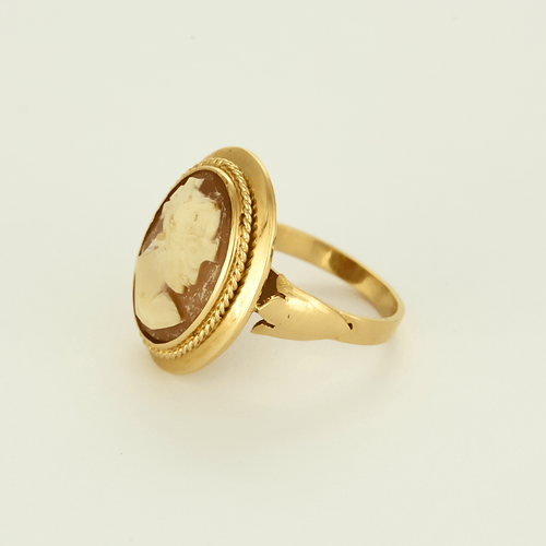 51 Bague or jaune camée coquillage 58 Facettes DV27545-2