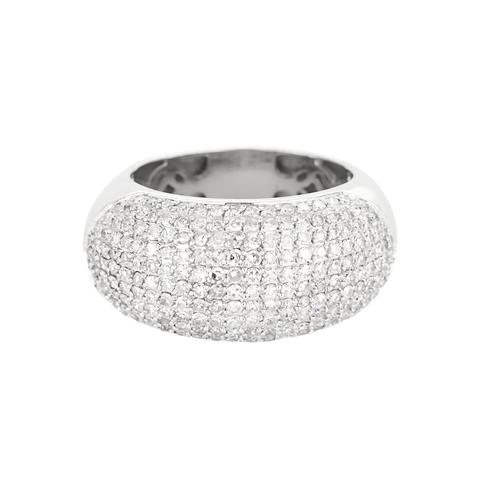Bague 58,5 Importante bague en or gris et diamants 58 Facettes DV27418-2-585-5