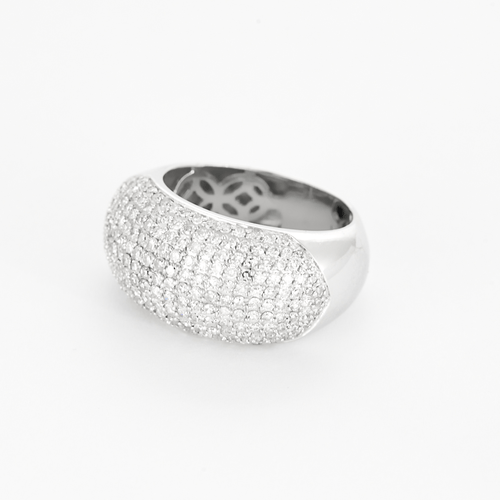 Bague 58,5 Importante bague en or gris et diamants 58 Facettes DV27418-2-585-5