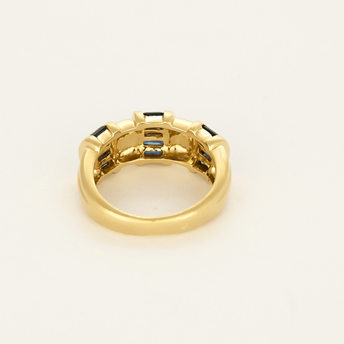 Bague 51 Bague jonc or jaune et saphirs 58 Facettes DV7140-1
