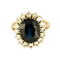 Bague 49,5 Bague marguerite en or jaune, saphir et diamants 58 Facettes DV28220-2-495-6