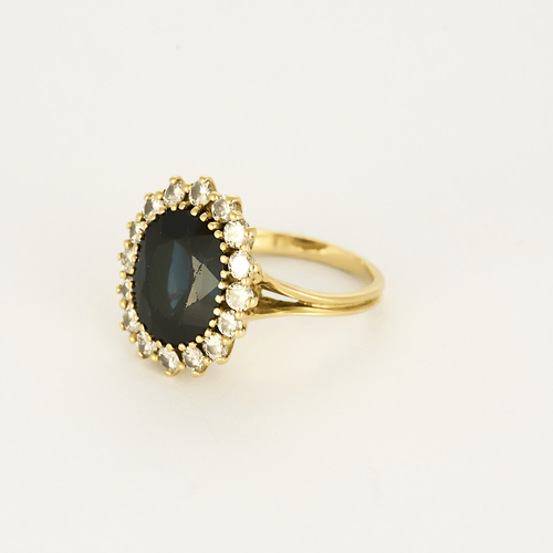 Bague 49,5 Bague marguerite en or jaune, saphir et diamants 58 Facettes DV28220-2-495-6