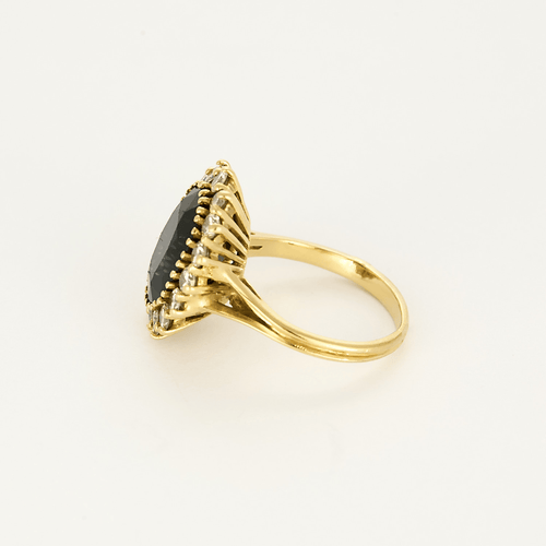 Bague 49,5 Bague marguerite en or jaune, saphir et diamants 58 Facettes DV28220-2-495-6