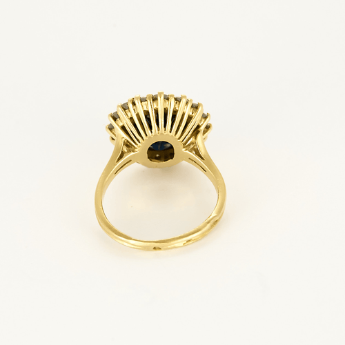 Bague 49,5 Bague marguerite en or jaune, saphir et diamants 58 Facettes DV28220-2-495-6