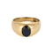 Bague 53 Bague de type chevalière en or jaune et saphir 58 Facettes DV24577-8-53-2