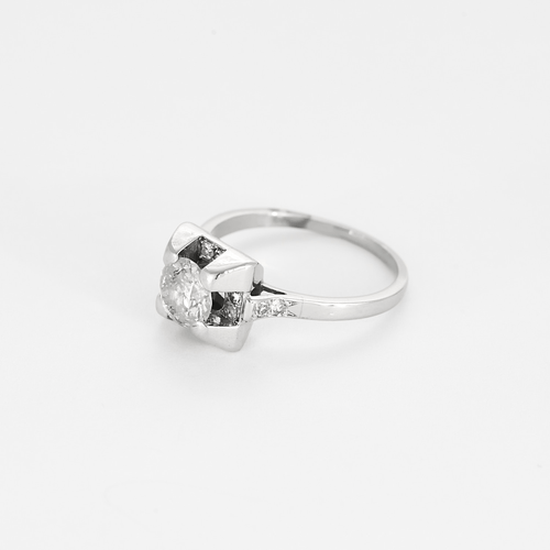 Bague 57,5 Bague Solitaire en platine et diamants 58 Facettes DV23684-12-575-5