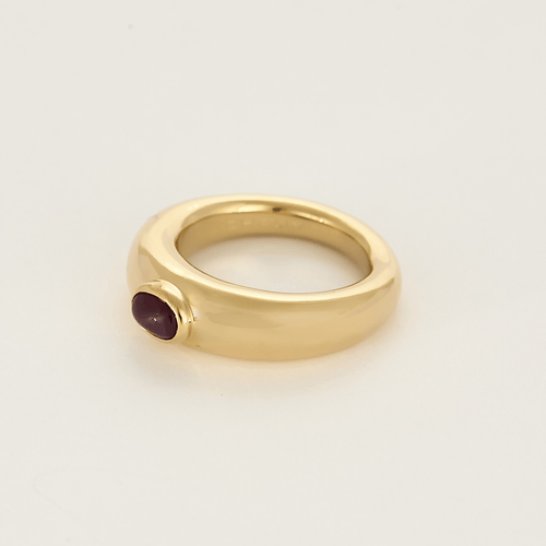 Bague 53 Chaumet – Bibendum – Bague jonc en or jaune et rubis. 58 Facettes DV27468-3-53-2