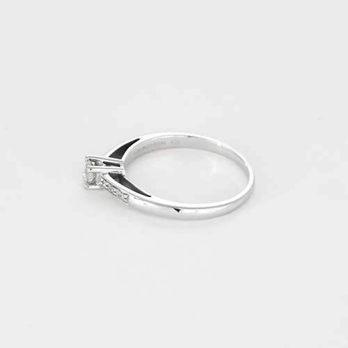 Bague 52 Mauboussin - "Tu es le sel de ma vie n°2 - Bague solitaire en or gris et diamant 58 Facettes DV24407-1