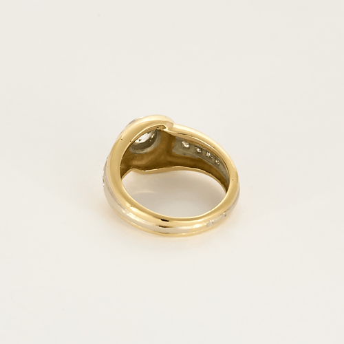 Bague 53 Bague tourbillon en or jaune, or blanc et diamants 58 Facettes DV27468-38-53-2