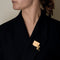Broche Amusante Broche en or jaune stylisant une souris et diamants 58 Facettes DV22498-4