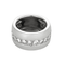 Bague 56 Importante Bague composée d’un large jonc bombé en or gris et diamants 58 Facettes DV27468-1-56-3