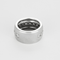 Bague 56 Importante Bague composée d’un large jonc bombé en or gris et diamants 58 Facettes DV27468-1-56-3