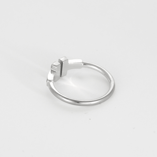 Bague 49 Tiffany & Co -  Wire  - Bague en or blanc et diamants 58 Facettes DV28273-2