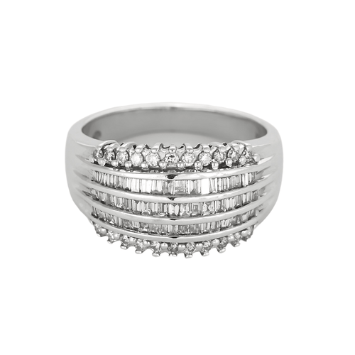 Bague 56 Bague en or gris et diamants 58 Facettes DV27468-71-56-3