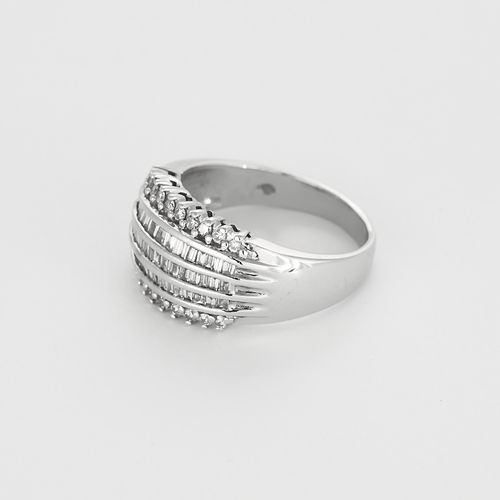 Bague 56 Bague en or gris et diamants 58 Facettes DV27468-71-56-3