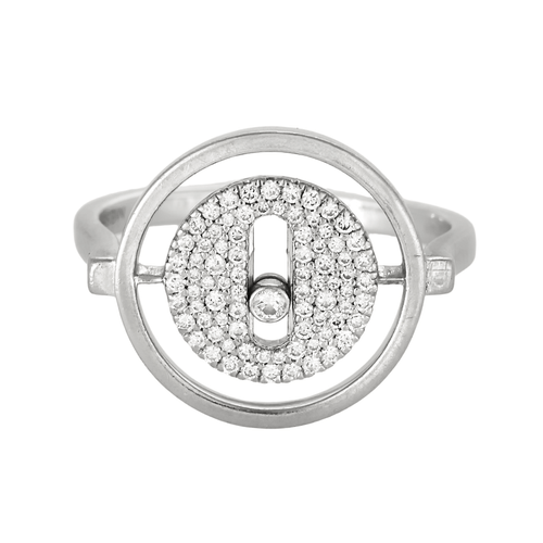 Bague 51 Messika - Lucky move pavé or gris et diamants. PM 58 Facettes DV24573-4