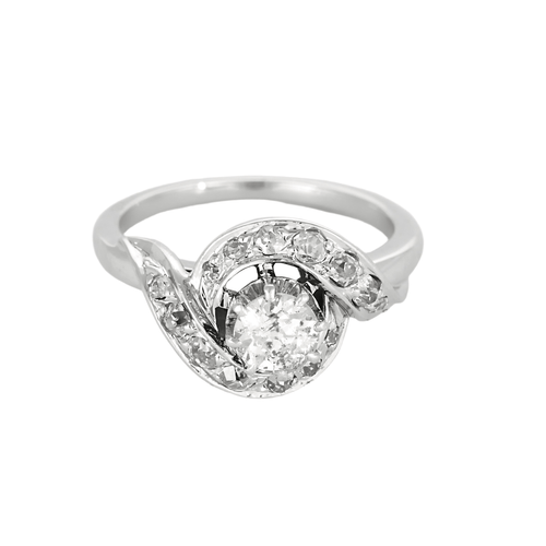 Bague 50 Bague tourbillon en or blanc et diamants 58 Facettes DV27468-60-50-2