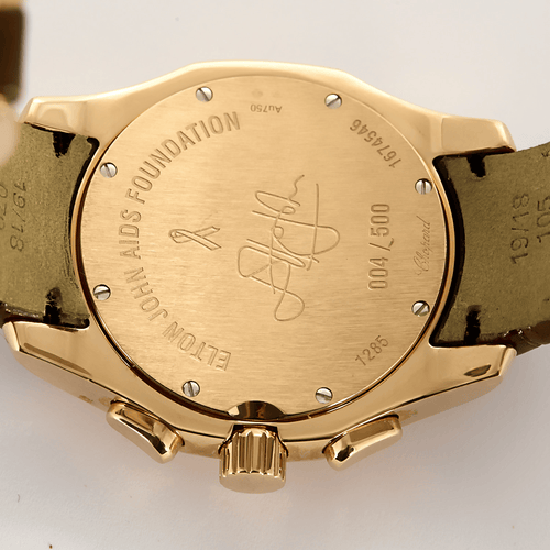 CHOPARD - ELTON JOHN - Montre en or rose à boitier rond à mouvement chronographe automatique 58 Facettes DV27411-1
