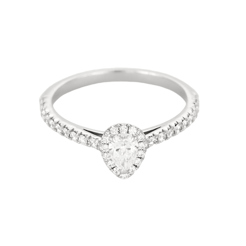 Bague 51,5 Tiffany & Co - Soleste - Bague Solitaire en platine et diamants 58 Facettes DV28427-1-515-5