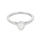 Bague 51,5 Tiffany & Co - Soleste - Bague Solitaire en platine et diamants 58 Facettes DV28427-1-515-5