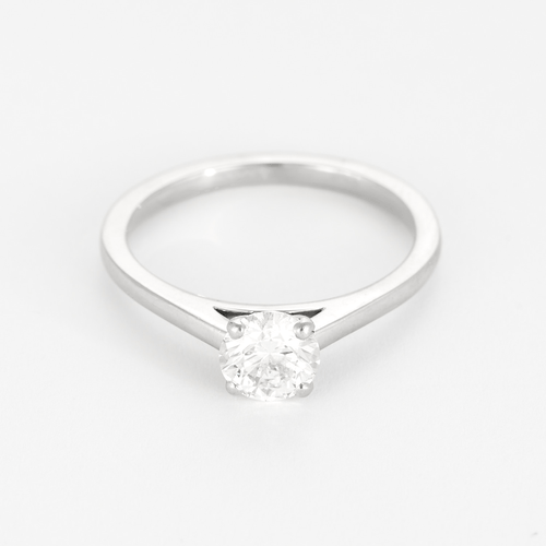 Bague 52,5 De Beers - Bague Solitaire en platine et diamants 58 Facettes DV24611-1-525-6