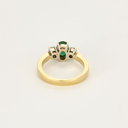 Bague 55 Bague or jaune et or gris, émeraude et diamants 58 Facettes DV27468-25-DV0882-1