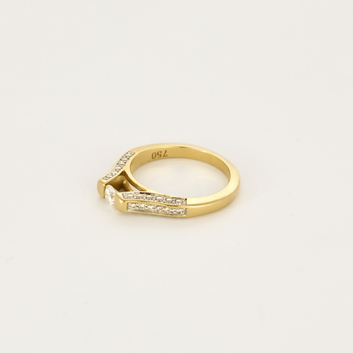 Bague 46,5 Bague solitaire en or jaune et diamant 58 Facettes DV27468-52-465-4