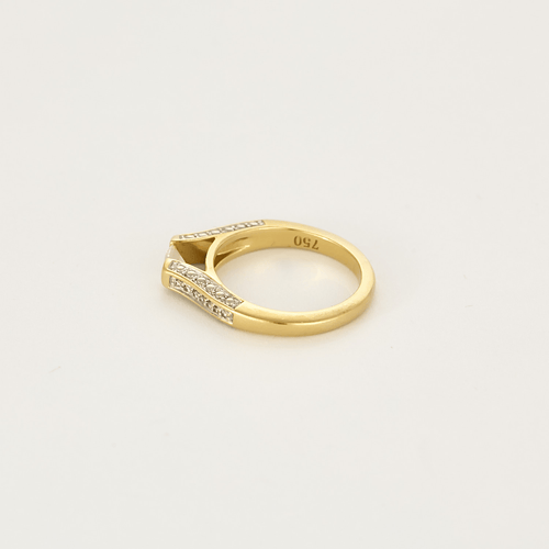 Bague 46,5 Bague solitaire en or jaune et diamant 58 Facettes DV27468-52-465-4