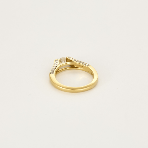 Bague 46,5 Bague solitaire en or jaune et diamant 58 Facettes DV27468-52-465-4