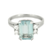 Bague 55 Bague en or gris, aigue-marine et diamants 58 Facettes DV27468-47-DV0882-1